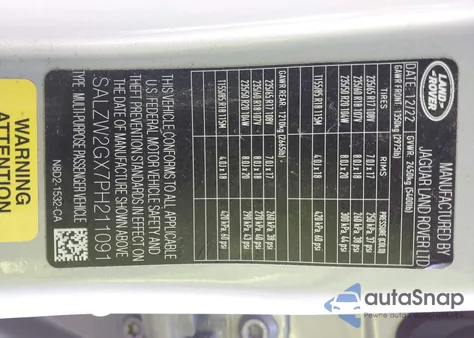2023 Land Rover Range Rover Evoque R-Dynamic Hst z USA, uszkodzony, nr VIN SALZW2GX7PH211091